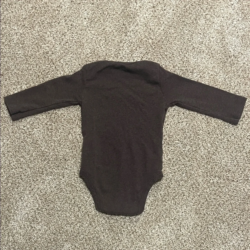 Carter's Dark Brown Football Long Sleeve Bodysuit